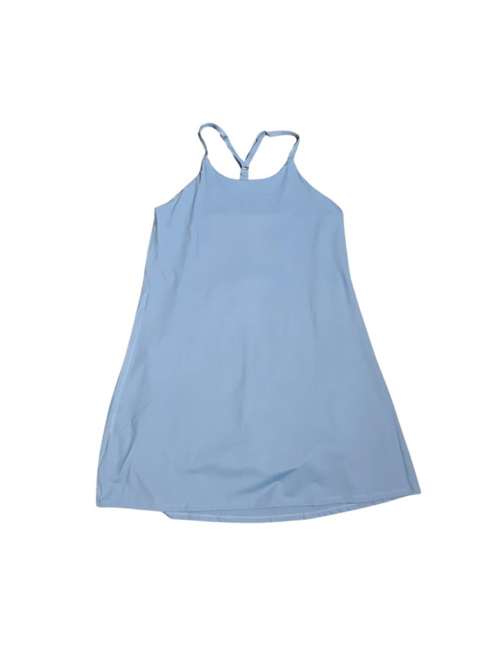 NWOT | Dusty Blue Performance Exercise Dress Built-in Shorts & Pockets Large
